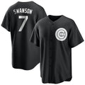 Chicago Cubs #7 Dansby Swanson Player Black HeidiMiller Game Stitched Jerseys
