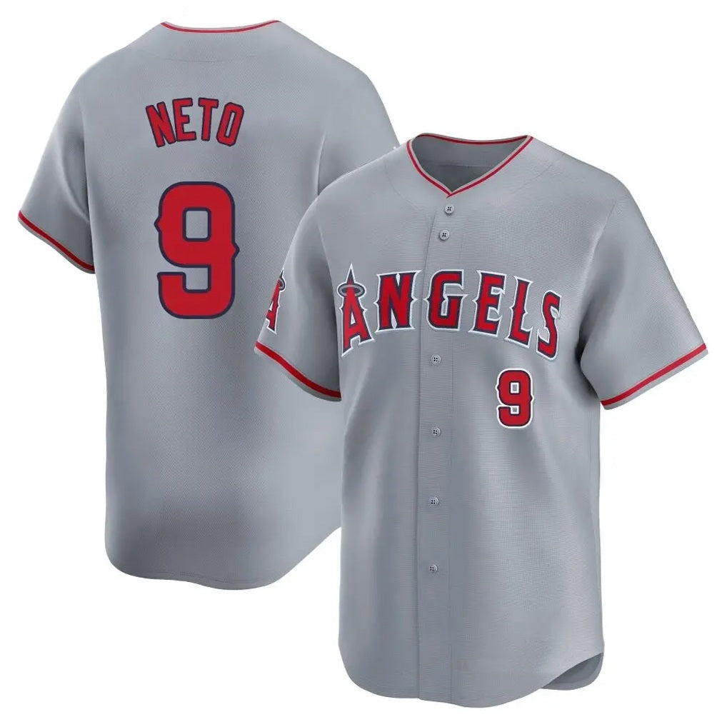 Los Angeles Angels #9 Zach Neto Player Gray HeidiMiller Home Limited Stitched Jerseys