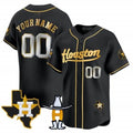 Custom Houston Astros Houston Rodeo Patch Vapor Premier Limited Jersey ¨C All Stitched-Black HeidiMiller