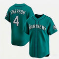 Seattle Mariners #4 Colt Emerson Aqua HeidiMiller Limited Stitched jersey