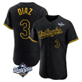 Los Angeles Dodgers #3 Edwin D¨ªaz Player Black HeidiMiller World Series Snake Skin City Limited Elite Home Stitched Jerseys