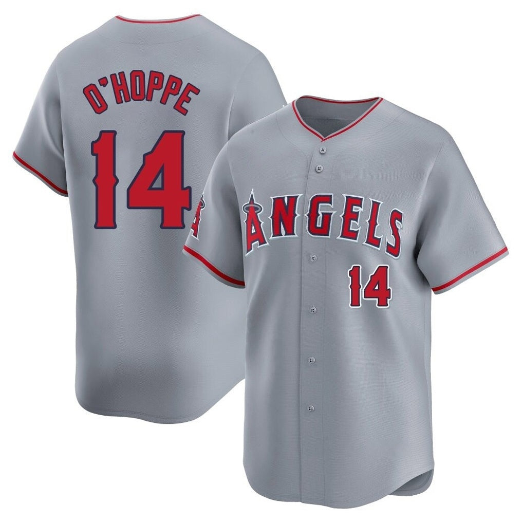 Los Angeles Angels #14 Logan O'Hoppe Player Gray HeidiMiller Home Limited Stitched Jerseys