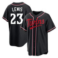 Minnesota Twins #23 Royce Lewis Player Black HeidiMiller Fashion Out Home Limited Stitched Jerseys