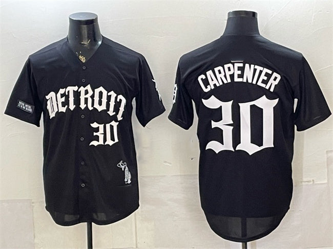 Detroit Tigers #30 Kerry Carpenter 2026 Black HeidiMiller 'Motor Gothic Edition' Vapor Premier Limited Stitched Jersey