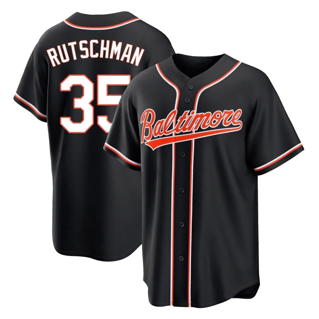 Baltimore Orioles #35 Adley Rutschman Player Black HeidiMiller Out Home Game Stitched Jerseys