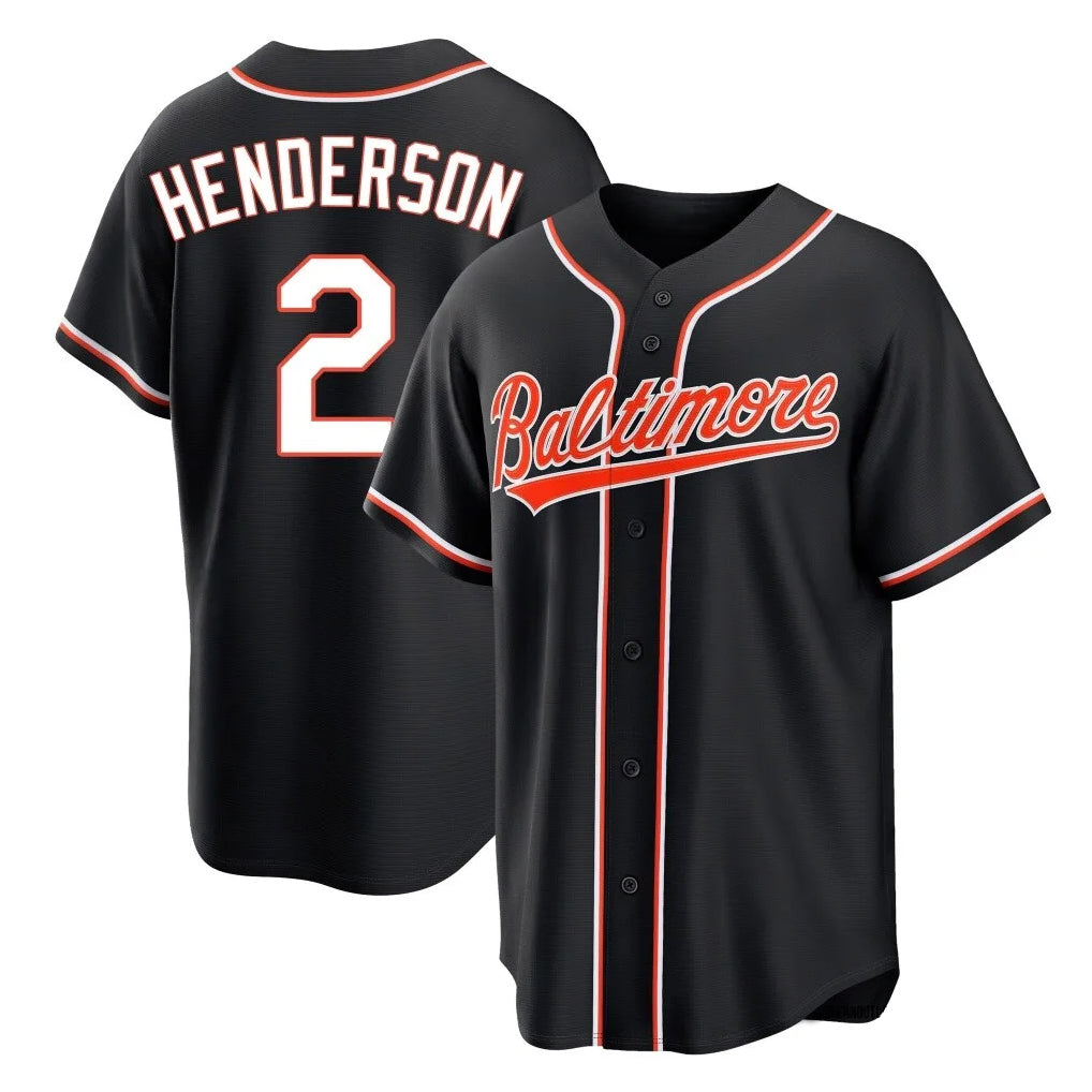 Baltimore Orioles #2 Gunnar Henderson Player Black HeidiMiller Out Home Game Stitched Jerseys