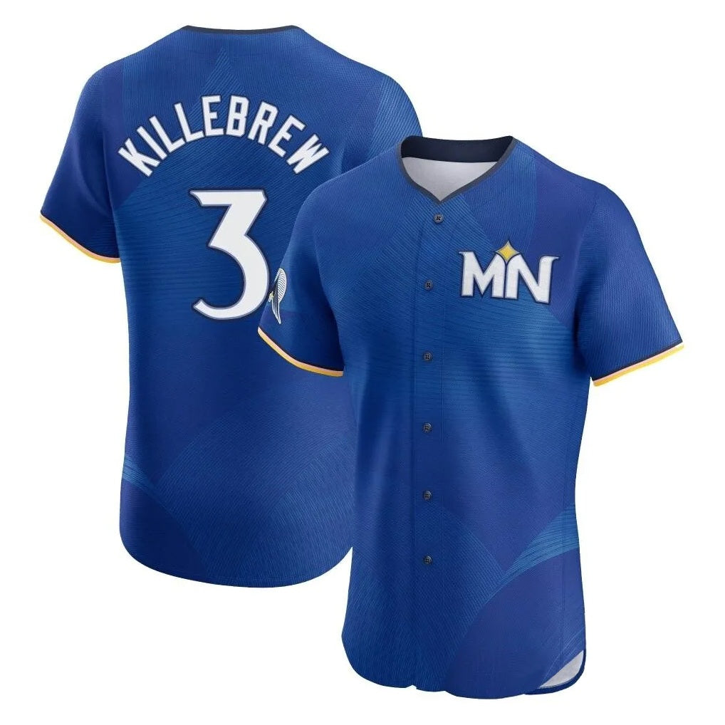 Minnesota Twins #3 Harmon Killebrew Player Royal HeidiMiller City Connect Limited Elite Home Stitched Jerseys