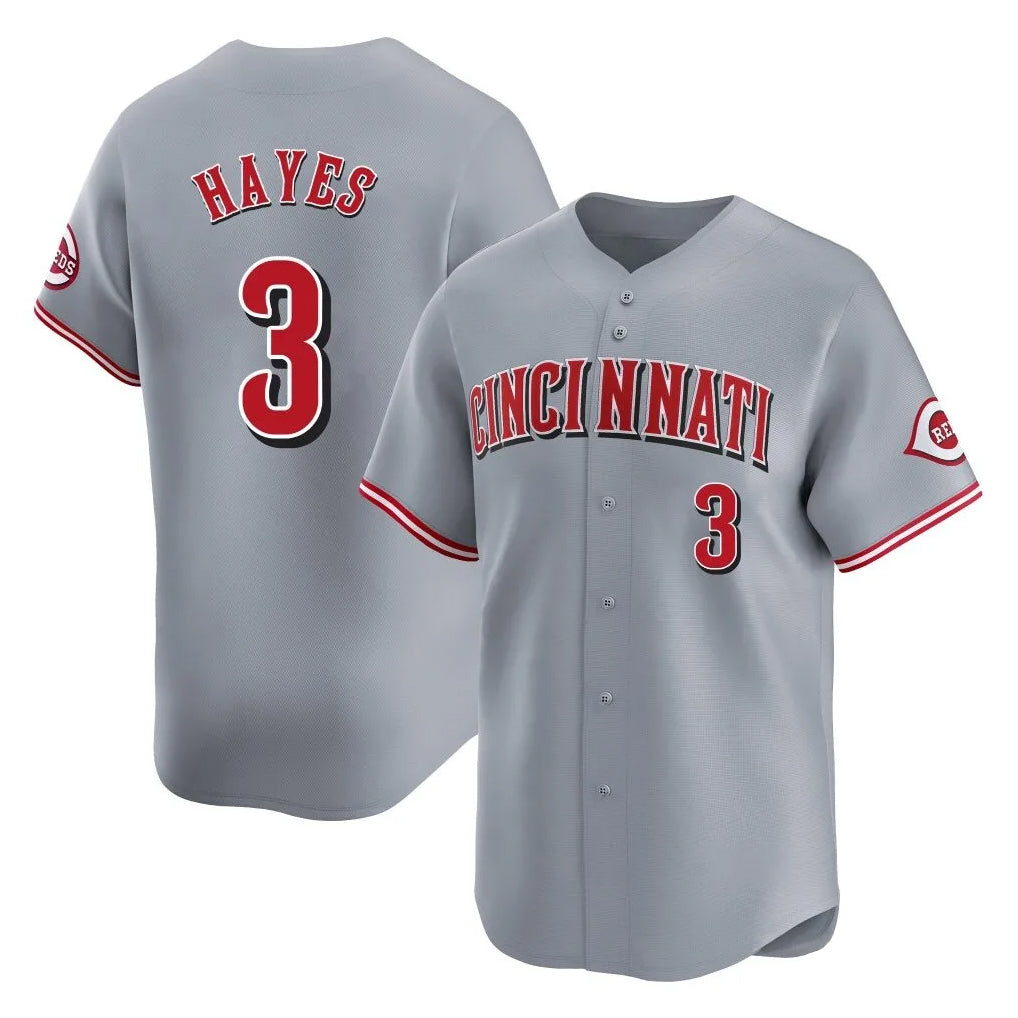 Cincinnati Reds #3 Ke'Bryan Hayes Player Gray HeidiMiller Home Limited Stitched Jerseys
