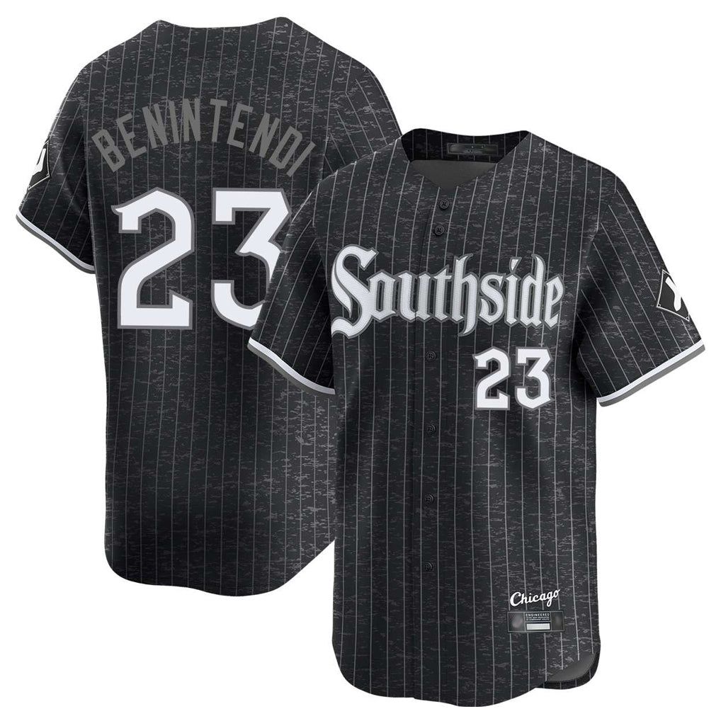 Chicago White Sox #23 Andrew Benintendi Player Black HeidiMiller City Connect Limited Home Stitched Jerseys