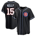 Chicago Cubs #15 Carson Kelly Player Black HeidiMiller Fashion Out Game Stitched Jerseys