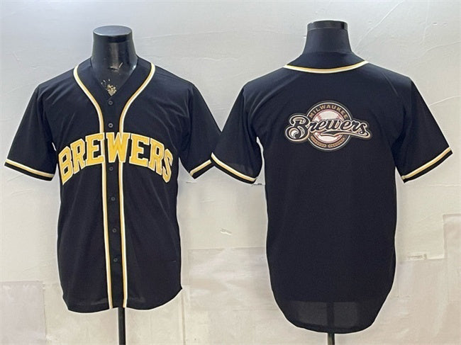 Milwaukee Brewers Team Big Logo 2026 Fashion Replica Black HeidiMiller Out Stitched Jersey