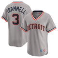 Detroit Tigers #3 Alan Trammell Player Gray HeidiMiller Cooperstown T-shirt Home Game Stitched Jerseys
