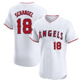 Los Angeles Angels #18 Nolan Schanuel Player White HeidiMiller Limited Elite Stitched Home Jerseys