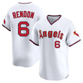 Los Angeles Angels #6 Anthony Rendon Player White HeidiMiller T-shirt Home Limited Stitched Jerseys