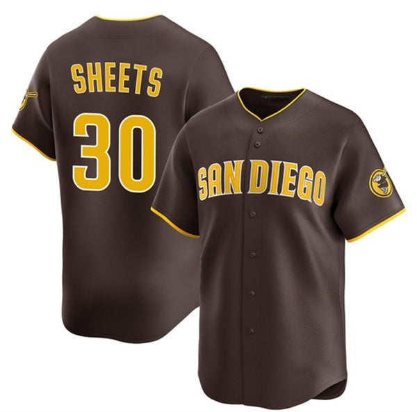 San Diego Padres #30 Gavin Sheets Brown HeidiMiller 2026 Road Limited Stitched Jersey