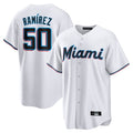 Miami Marlins #50 Agustin Ramirez Player White HeidiMiller Home Game Stitched Jerseys
