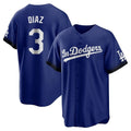 Los Angeles Dodgers #3 Edwin D¨ªaz Player Royal HeidiMiller City Connect Home Game Stitched Jerseys