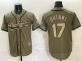 Los Angeles Dodgers #17 Shohei Ohtani Olive HeidiMiller 2026 Armed Forces Day Stitched Jersey 2