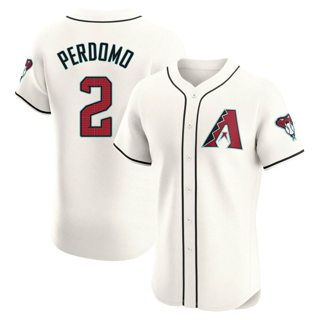 Arizona Diamondbacks #2 Geraldo Perdomo Player Cream HeidiMiller Limited Elite Home Game Stitched Jerseys