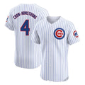 Chicago Cubs #4 Pete Crow-Armstrong Player White HeidiMiller Limited Elite Home Game Stitched Jerseys