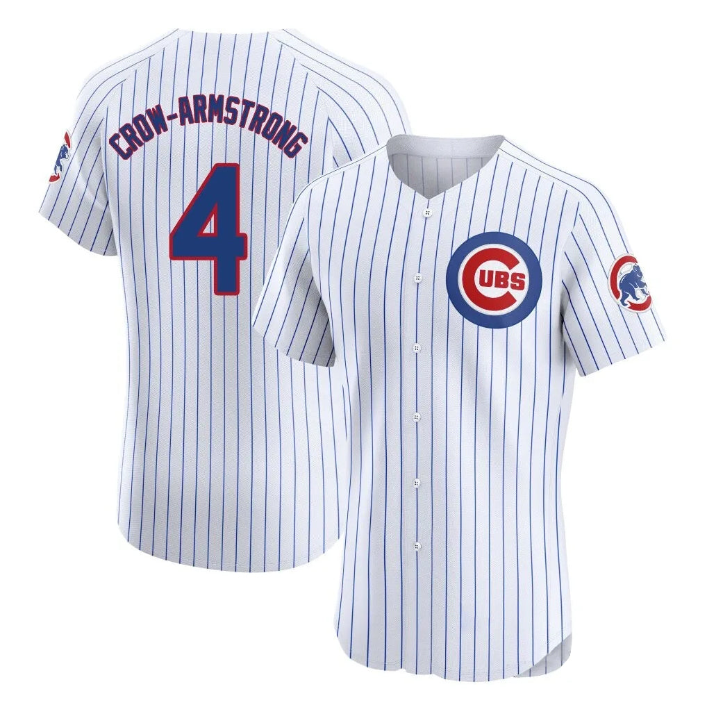 Chicago Cubs #4 Pete Crow-Armstrong Player White HeidiMiller Limited Elite Home Game Stitched Jerseys