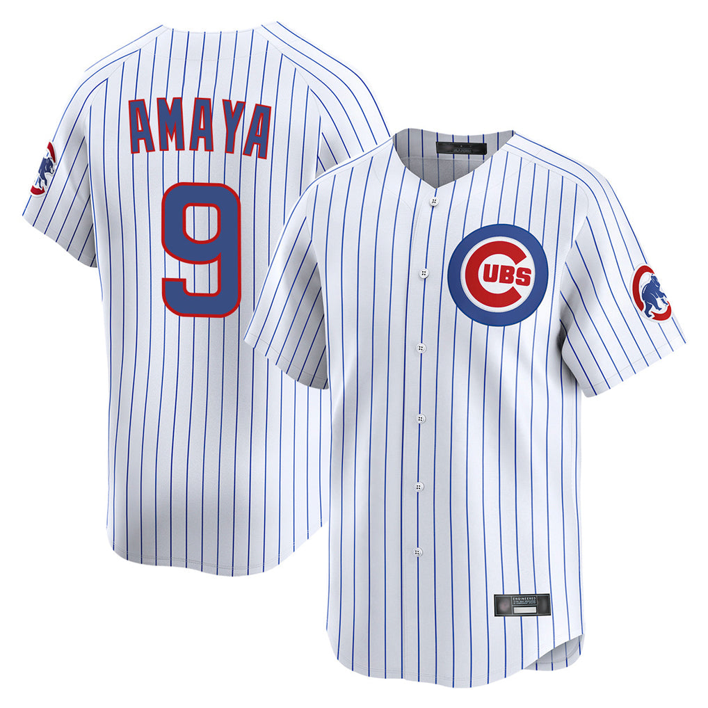 Chicago Cubs #9 Miguel Amaya Player White HeidiMiller Limited Home Game Stitched Jerseys