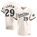 Minnesota Twins #29 Rod Carew Player Cream HeidiMiller Home Limited Stitched Jerseys