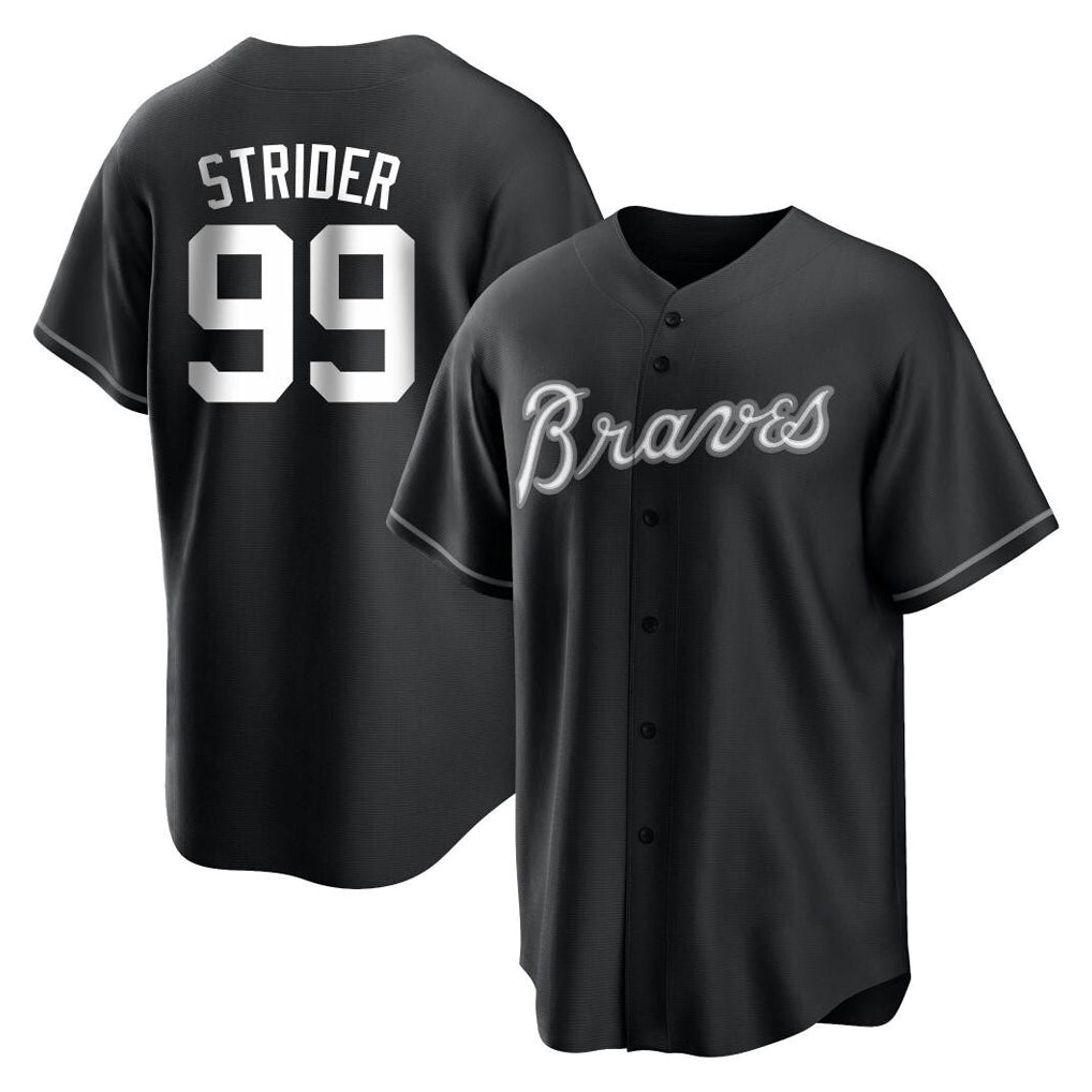 Atlanta Braves #99 Spencer Strider Player Black HeidiMiller Home Game Stitched Jerseys