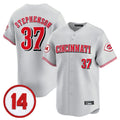 Cincinnati Reds #37 Tyler Stephenson Player Gray HeidiMiller Vapor Premier Limited Home Stitched Jerseys