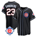 Chicago Cubs #23 Ryne Sandberg Player Black HeidiMiller Fashion Out 150th Anniversary Game Stitched Jerseys
