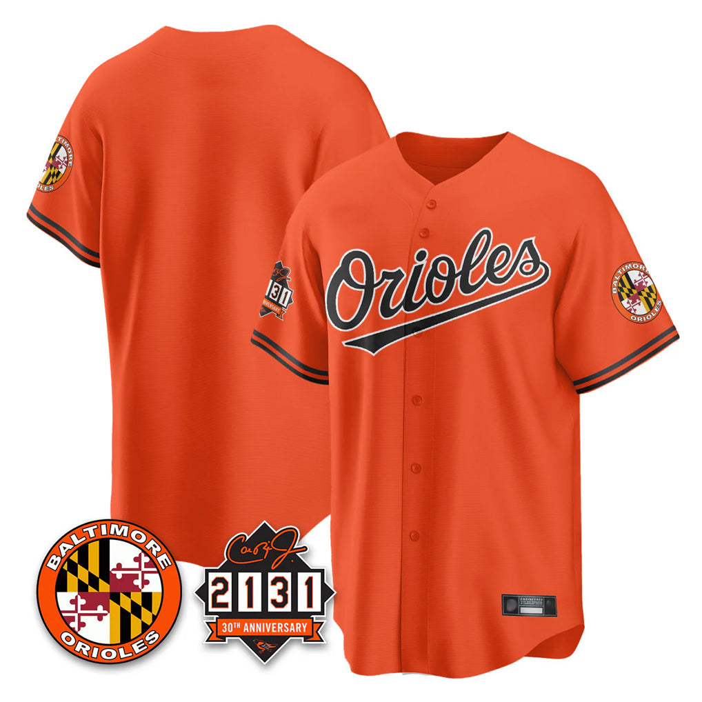 Baltimore Orioles Orange HeidiMiller 30th Anniversary of 2131 Home Game Blank Player Stitched Jerseys