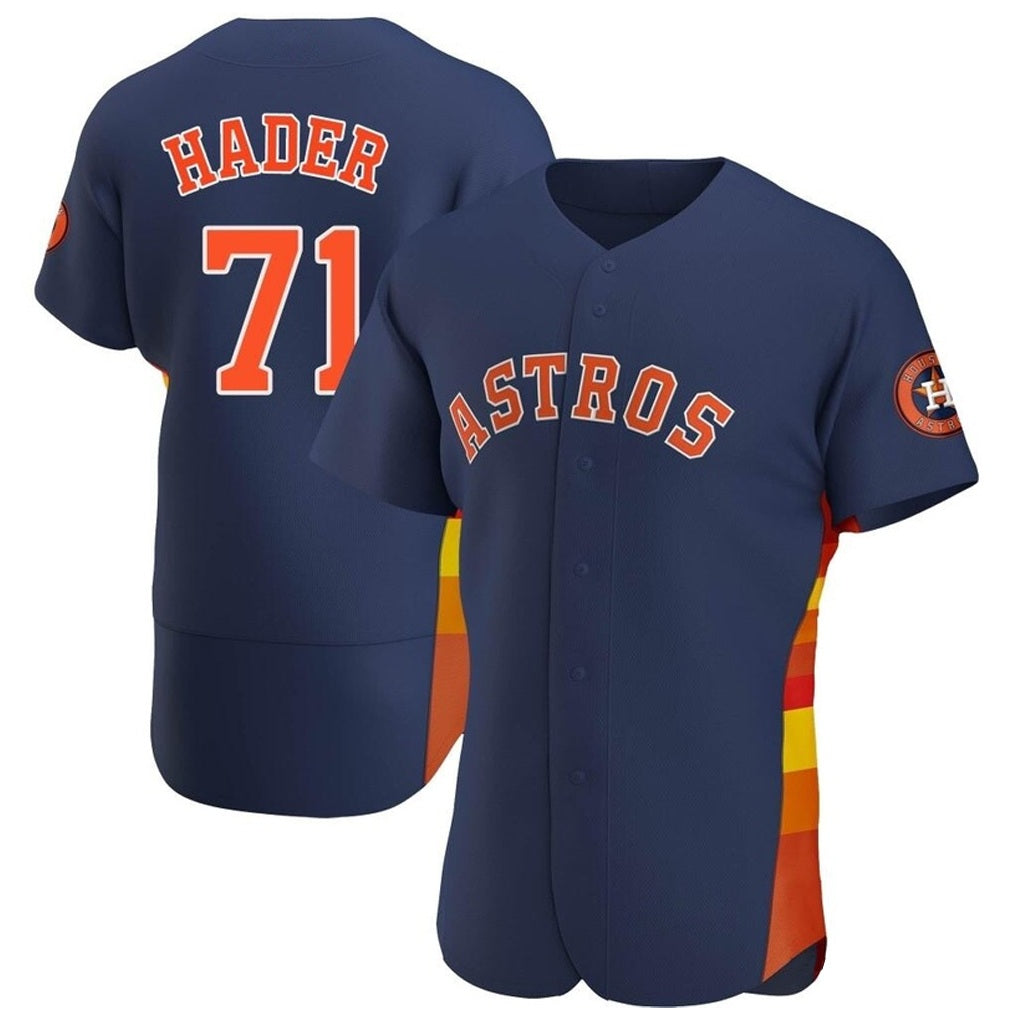 Houston Astros #71 Josh Hader Player Navy HeidiMiller Limited Elite Home Stitched Jerseys