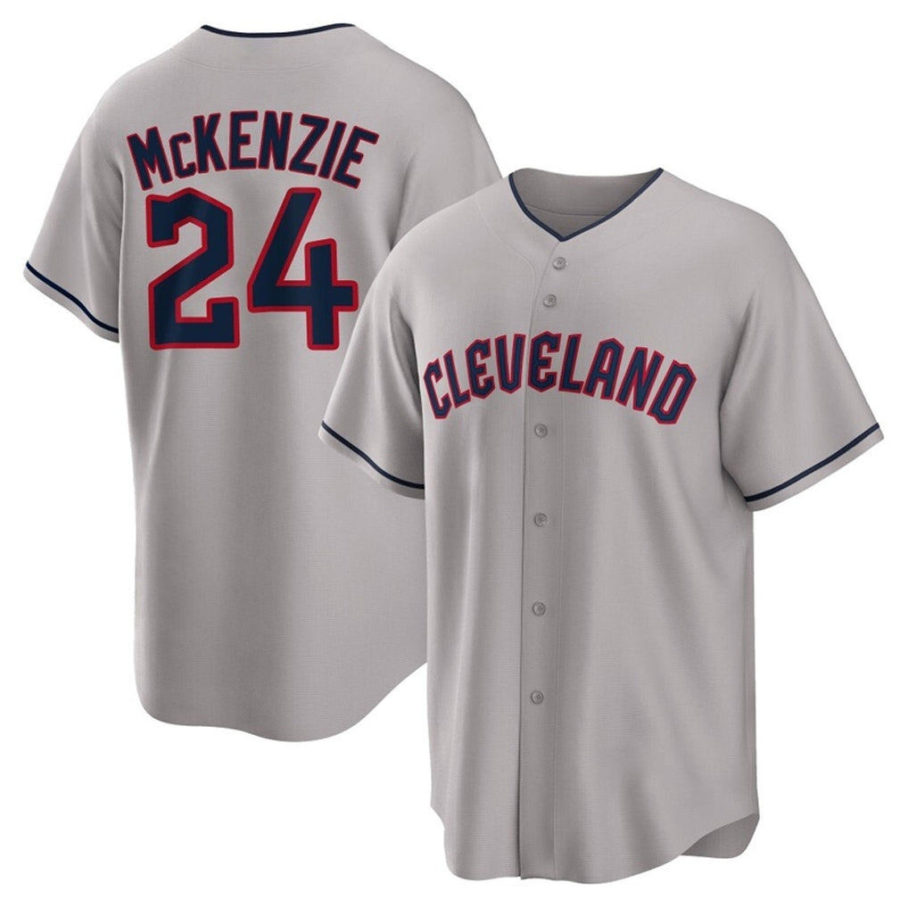 Cleveland Guardians #24 Triston McKenzie Player Gray HeidiMiller Game Home Stitched Jerseys