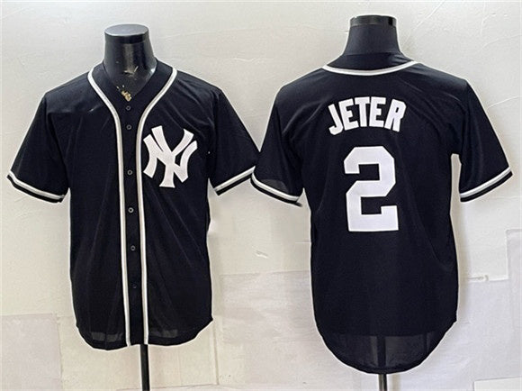 New York Yankees #2 Derek Jeter 2026 Fashion Replica Black HeidiMiller Out Stitched Jersey