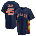 Houston Astros #45 Tatsuya Imai Player Navy HeidiMiller Home Game Stitched Jerseys