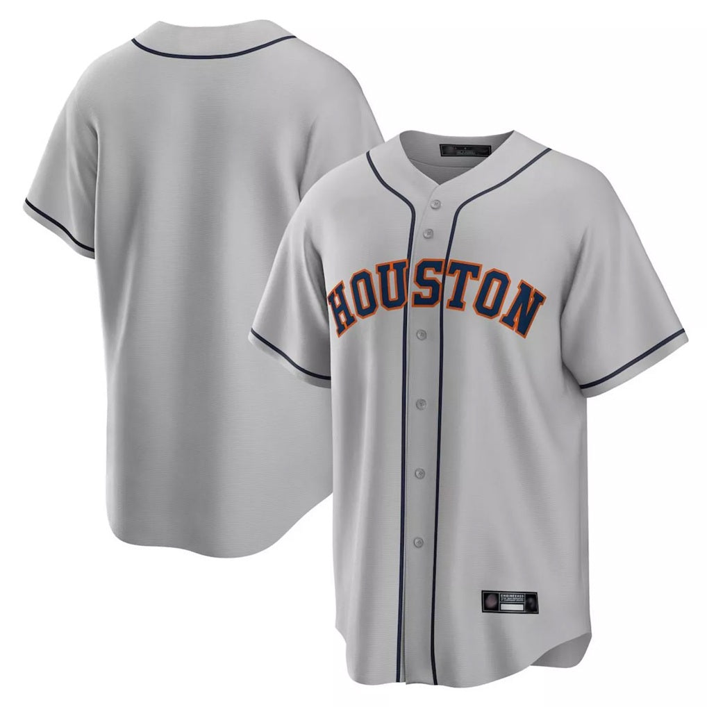 Houston Astros Blank Player Gray HeidiMiller Home Game Stitched Jerseys