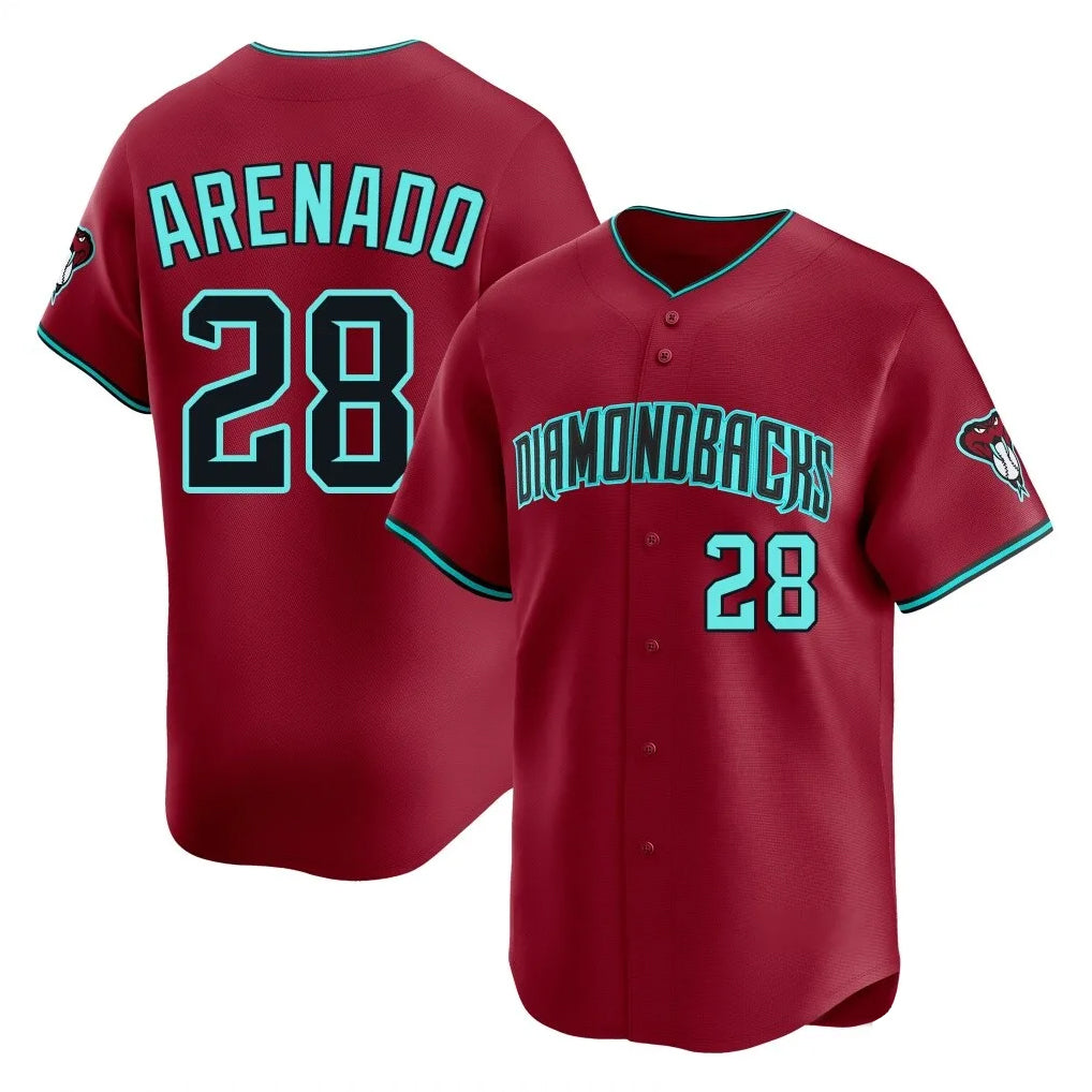 Arizona Diamondbacks #28 Nolan Arenado Player Red HeidiMiller Limited Home Game Stitched Jerseys