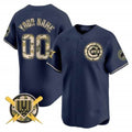 Custom Chicago Cubs Armed Forces Day Vapor Premier Limited Jersey ¨C Navy HeidiMiller