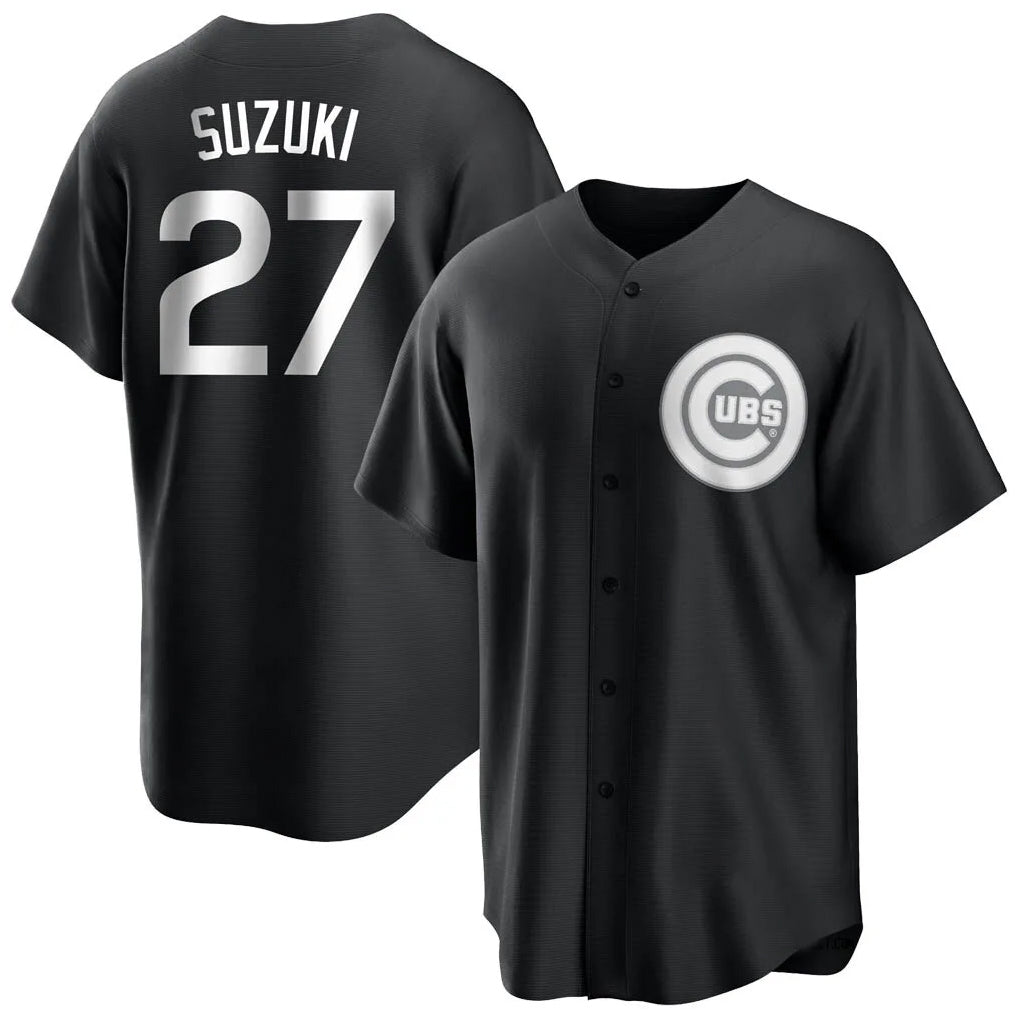 Chicago Cubs #27 Seiya Suzuki Player Black HeidiMiller Game Stitched Jerseys