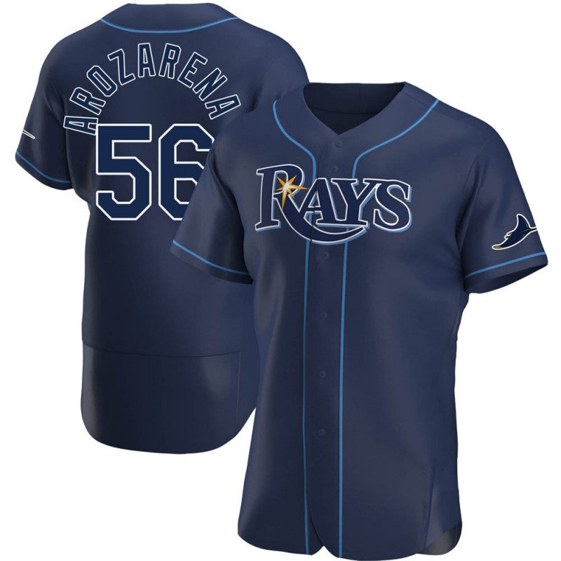 Tampa Bay Rays #56 Randy Arozarena Navy HeidiMiller Alternate Jersey