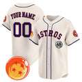 Custom Houston Astros x Dragon Ball Cream HeidiMiller Vapor Premier Limited Jersey - All Stitched