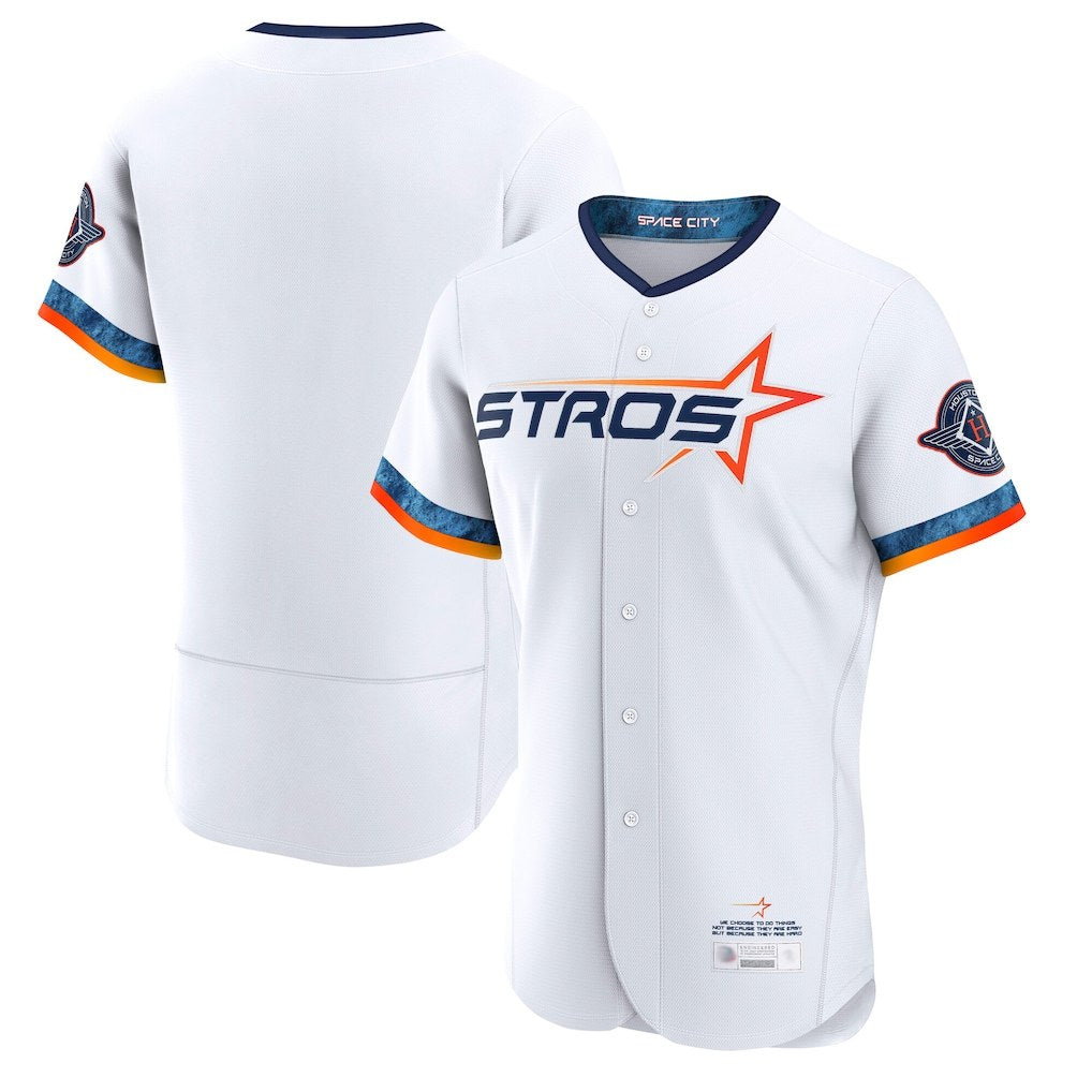 Houston Astros Blank Player White HeidiMiller City Connect Limited Elite Home Stitched Jerseys