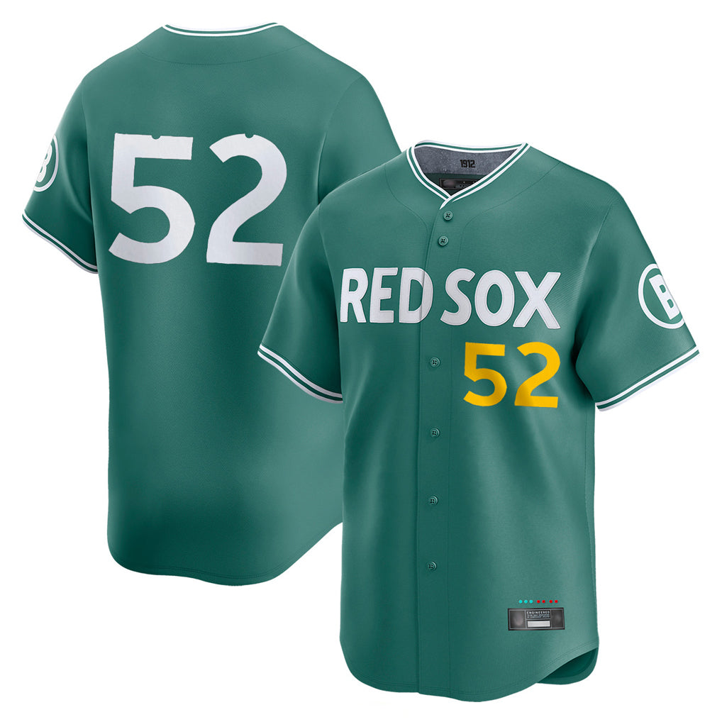 Boston Red Sox #52 Wilyer Abreu Player Green HeidiMiller City Connect Limited Home Game Stitched Jerseys1