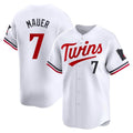 Minnesota Twins #7 Joe Mauer Player White HeidiMiller Home Limited Stitched Jerseys