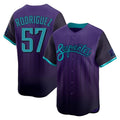 Arizona Diamondbacks #57 Eduardo Rodriguez Player Purple HeidiMiller City Connect Limited Home Game Stitched Jerseys