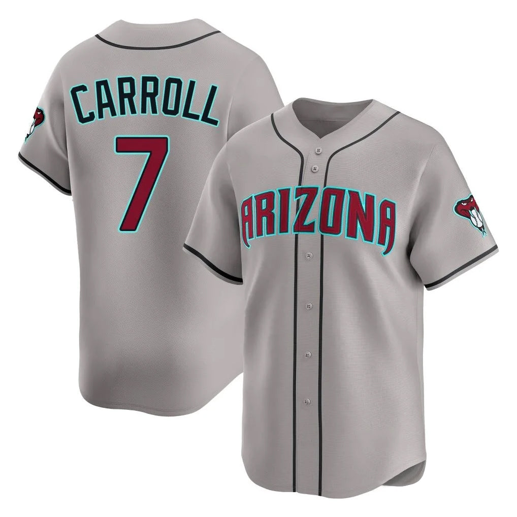 Arizona Diamondbacks #7 Corbin Carroll Player Gray HeidiMiller Road Limited Home Game Stitched Jerseys