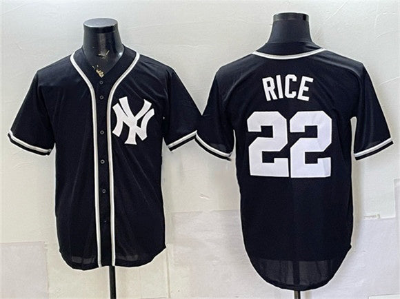 New York Yankees #22 Ben Rice 2026 Fashion Replica Black HeidiMiller Out Stitched Jersey
