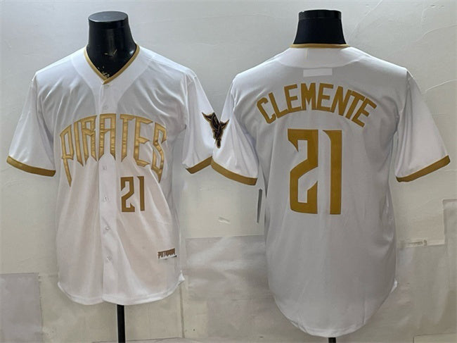 Pittsburgh Pirates #21 Roberto Clemente White HeidiMiller 2026 City Connect Stadium Stitched Jersey