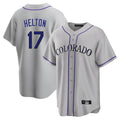 Colorado Rockies #17 Todd Helton Player Gray HeidiMiller Game Home Stitched Jerseys