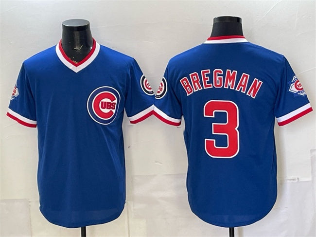 Chicago Cubs #3 Alex Bregman Royal HeidiMiller 150th Anniversary Throwback Vapor Limited Stitched Jersey